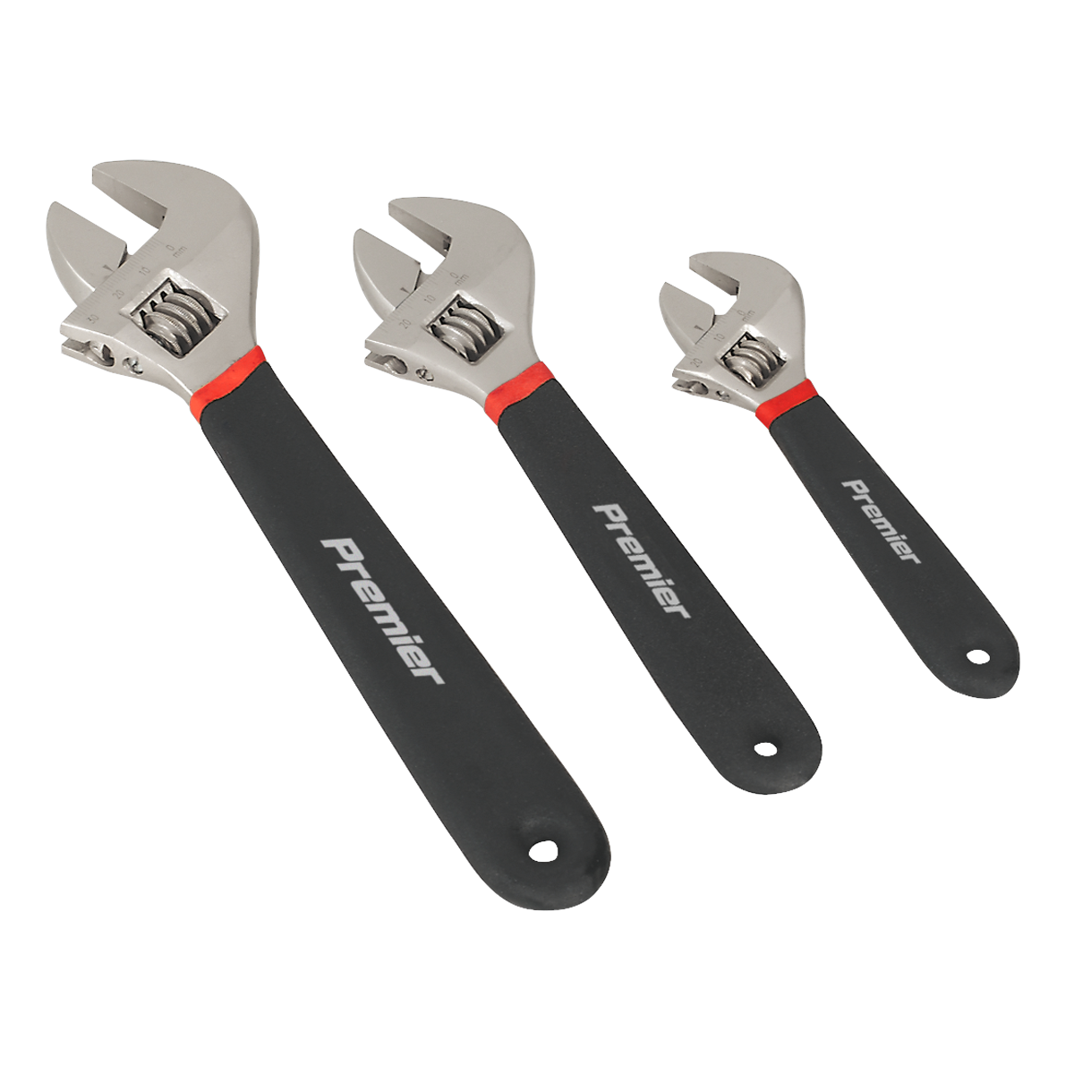 Premier AK907 Premier Adjustable Ni-Fe Finish Wrench Set 3pc