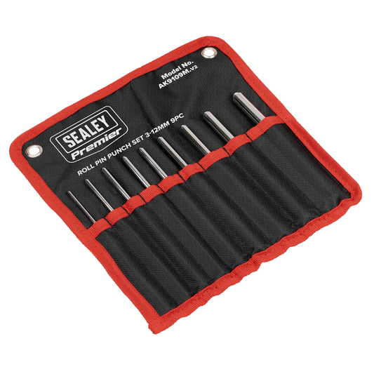 Premier AK9109M Premier Roll Pin Punch Set 3-12mm 9pc