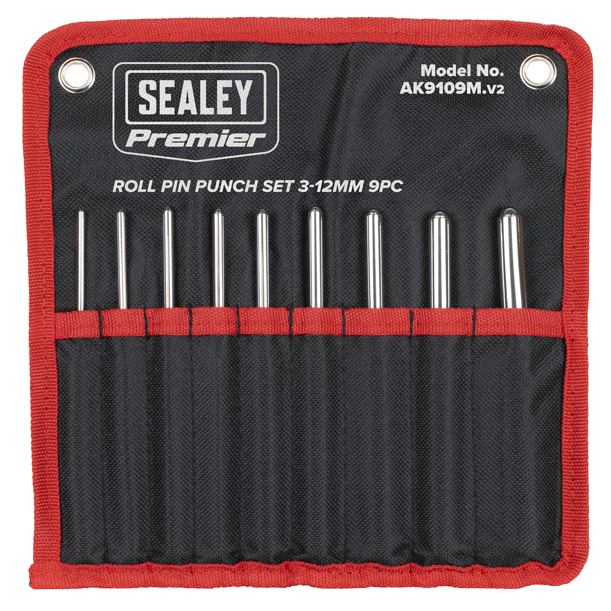 Premier AK9109M Premier Roll Pin Punch Set 3-12mm 9pc