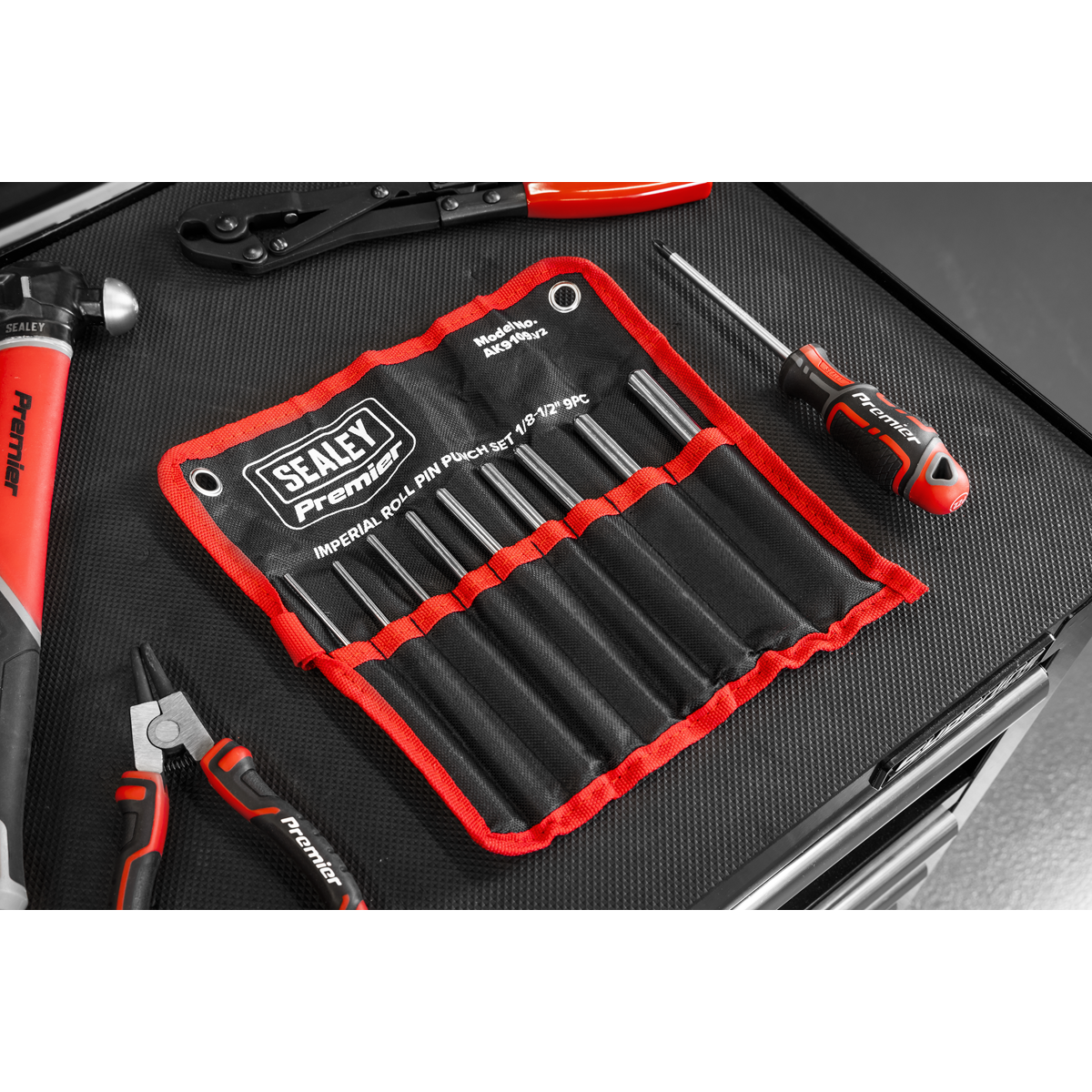 Premier AK9109 Premier Roll Pin Punch Set Imperial 1/8-1/2" 9pc