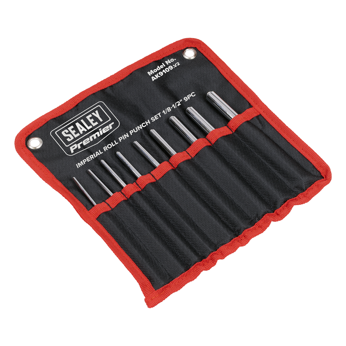 Premier AK9109 Premier Roll Pin Punch Set Imperial 1/8-1/2" 9pc