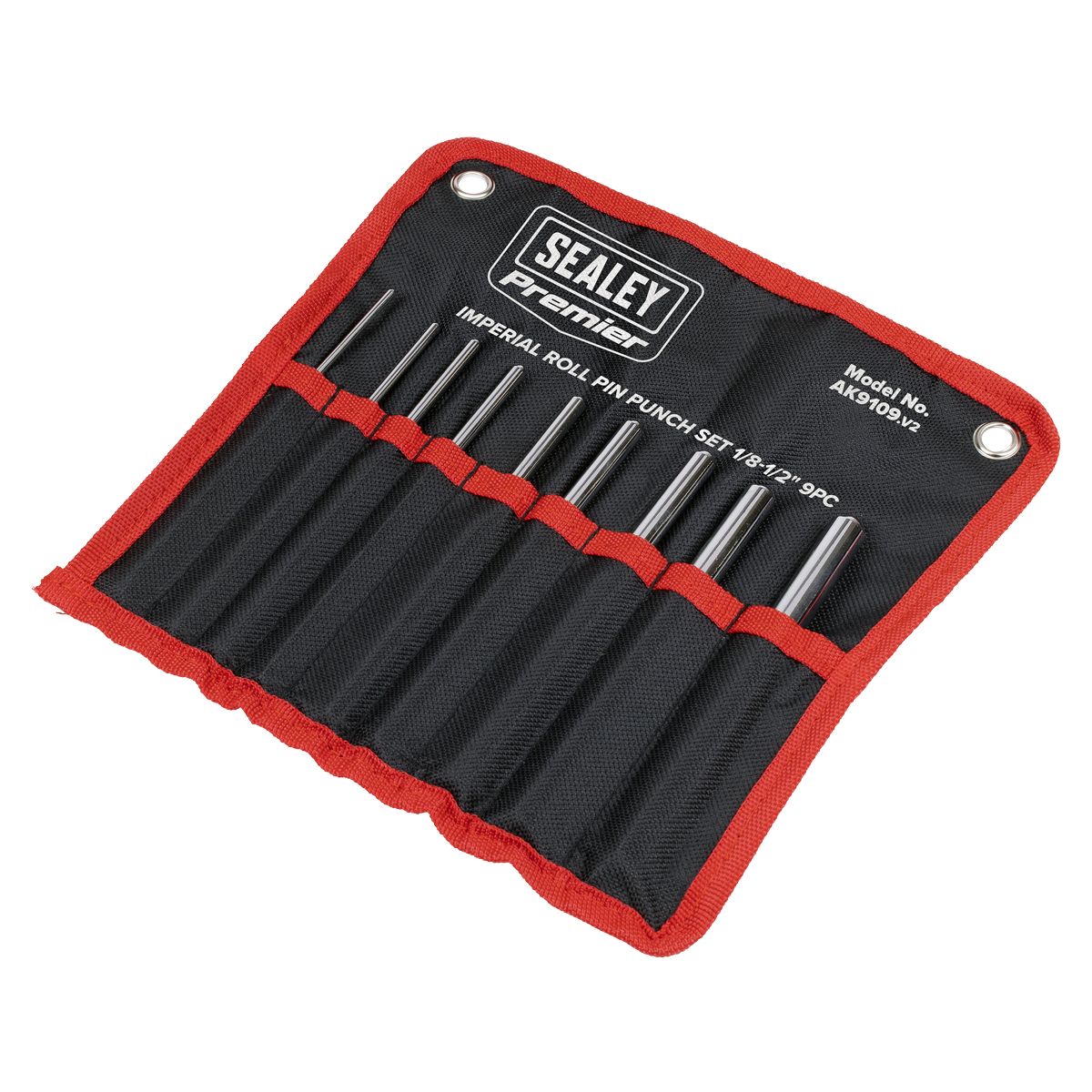 Premier AK9109 Premier Roll Pin Punch Set Imperial 1/8-1/2" 9pc