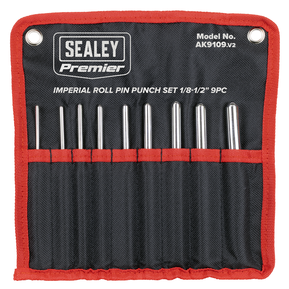 Premier AK9109 Premier Roll Pin Punch Set Imperial 1/8-1/2" 9pc