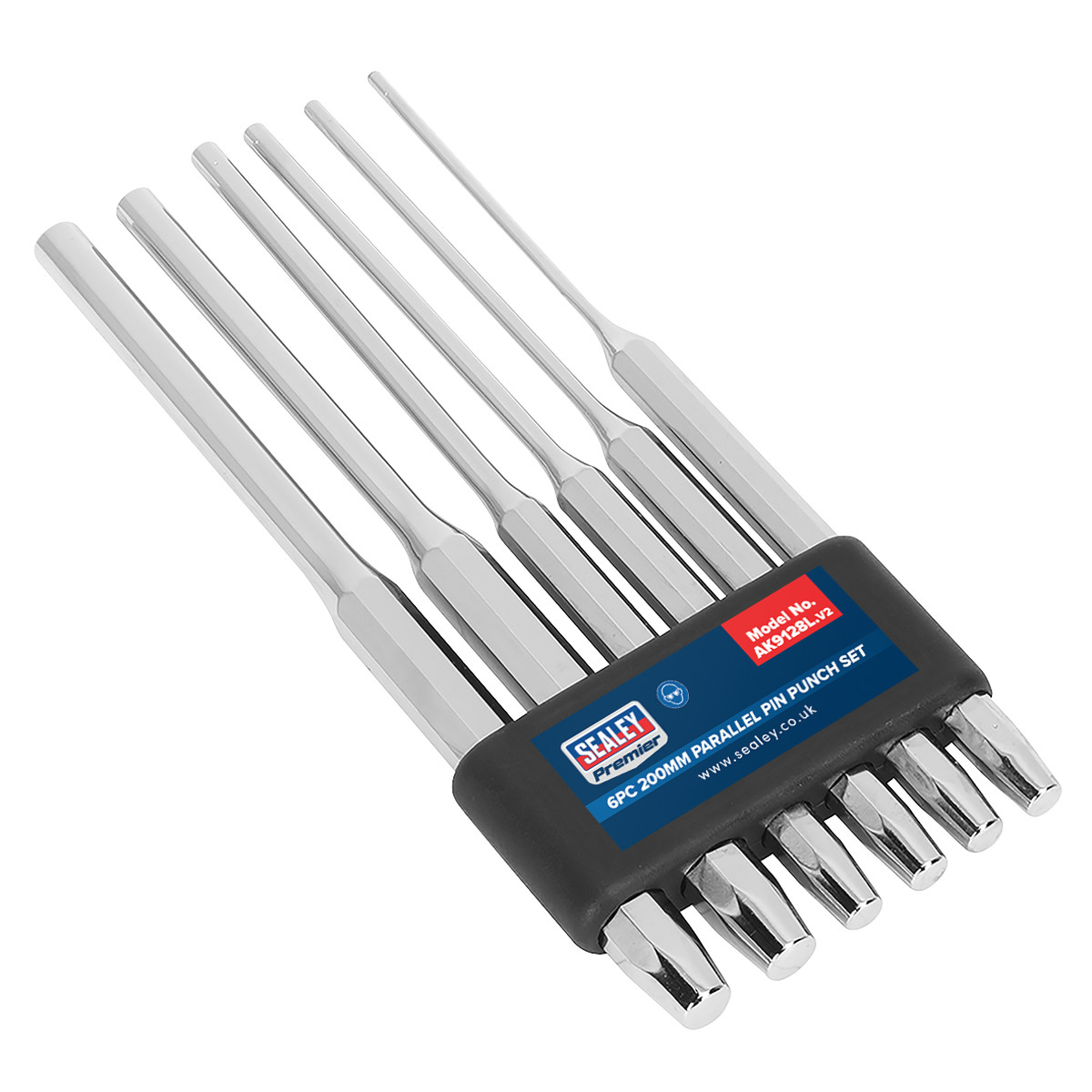 Premier AK9128L Premier Long Parallel Pin Punch Set 6pc