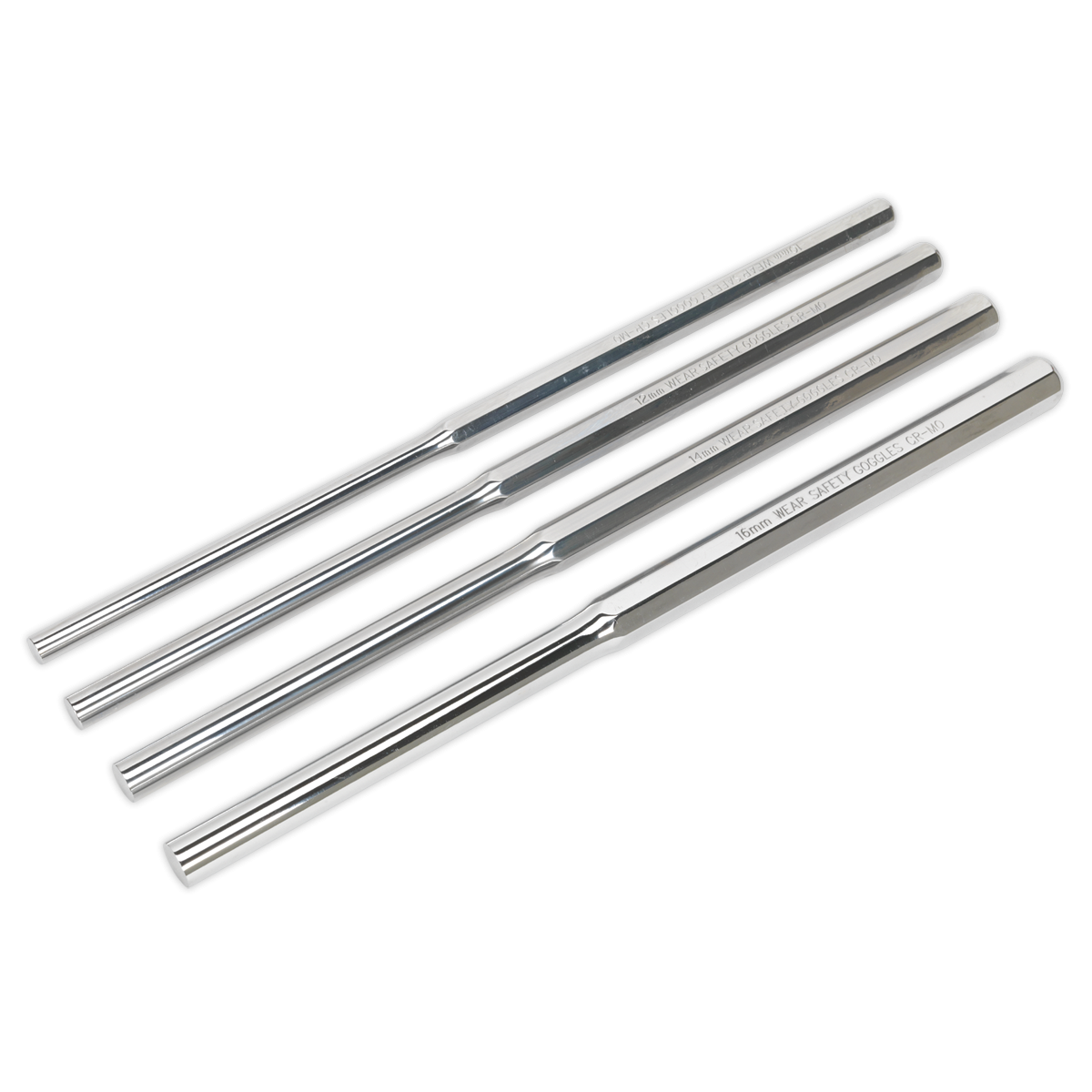 Premier AK9147 Premier Extra-Long Parallel Pin Punch Set 4pc