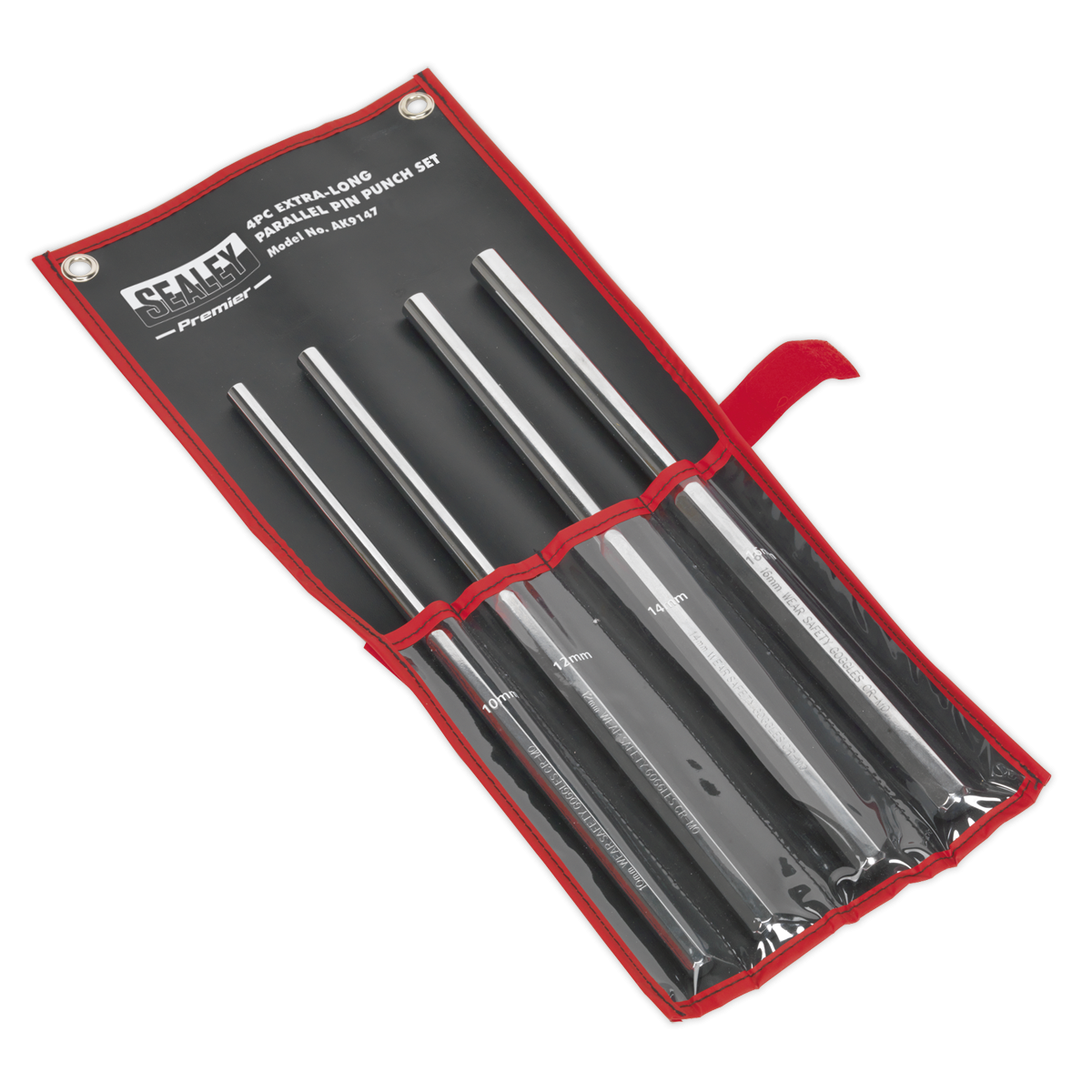 Premier AK9147 Premier Extra-Long Parallel Pin Punch Set 4pc