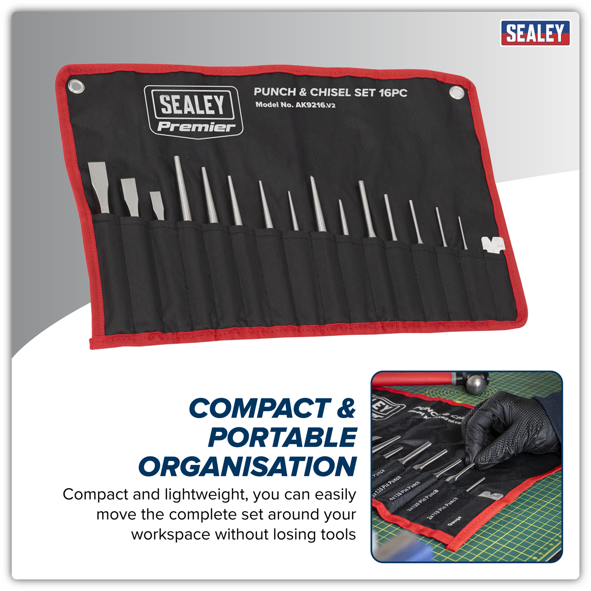 Premier AK9216 Premier Punch & Chisel Set 16pc