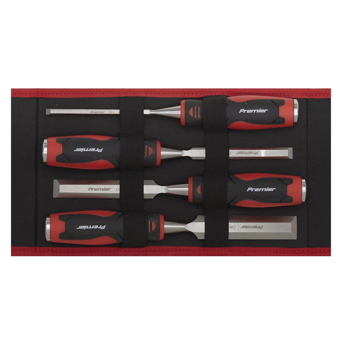 Premier AK9239 Premier Hammer-Thru Wood Chisel 4pc Set