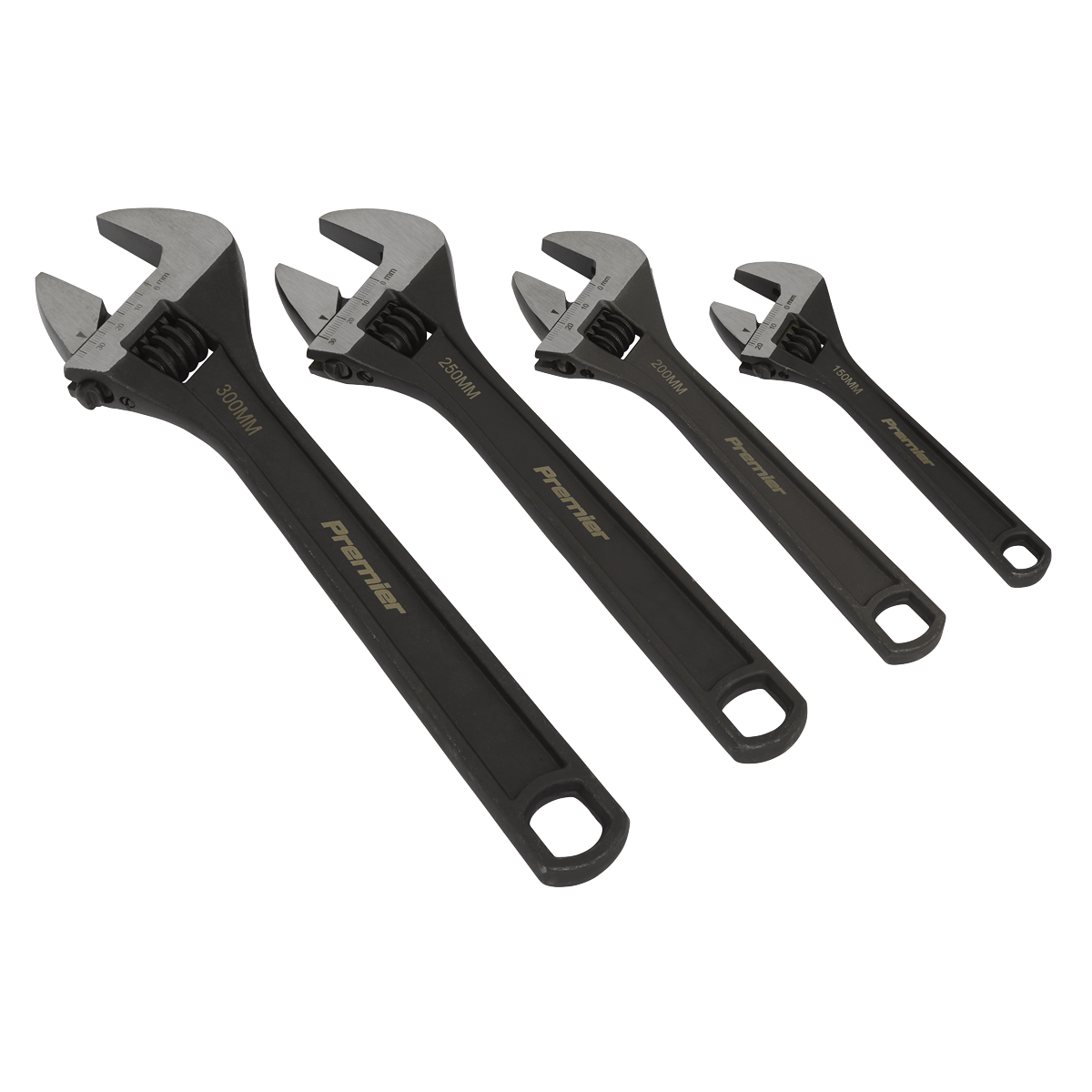 Premier AK9567 Premier Adjustable Wrench Set 4pc