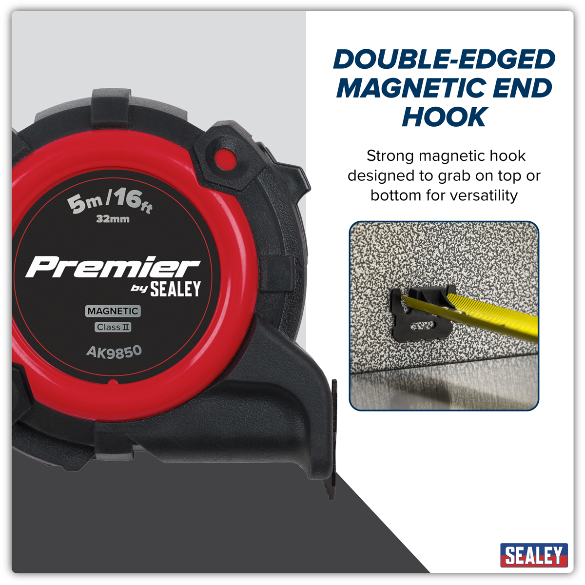 Premier AK9850 Premier Metric/Imperial Tape Measure Extra-Wide Blade 5m(16ft) x 32mm