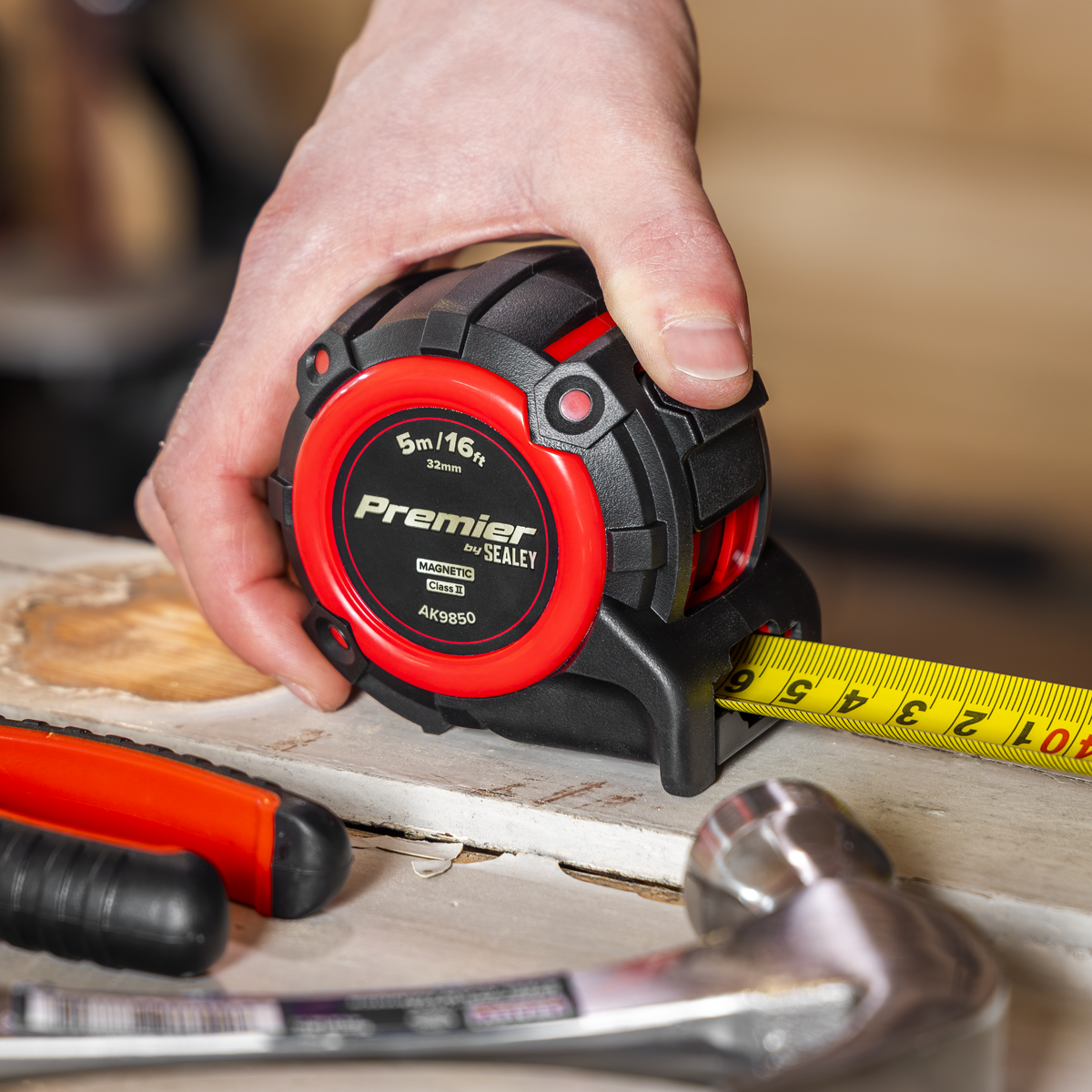 Premier AK9850 Premier Metric/Imperial Tape Measure Extra-Wide Blade 5m(16ft) x 32mm