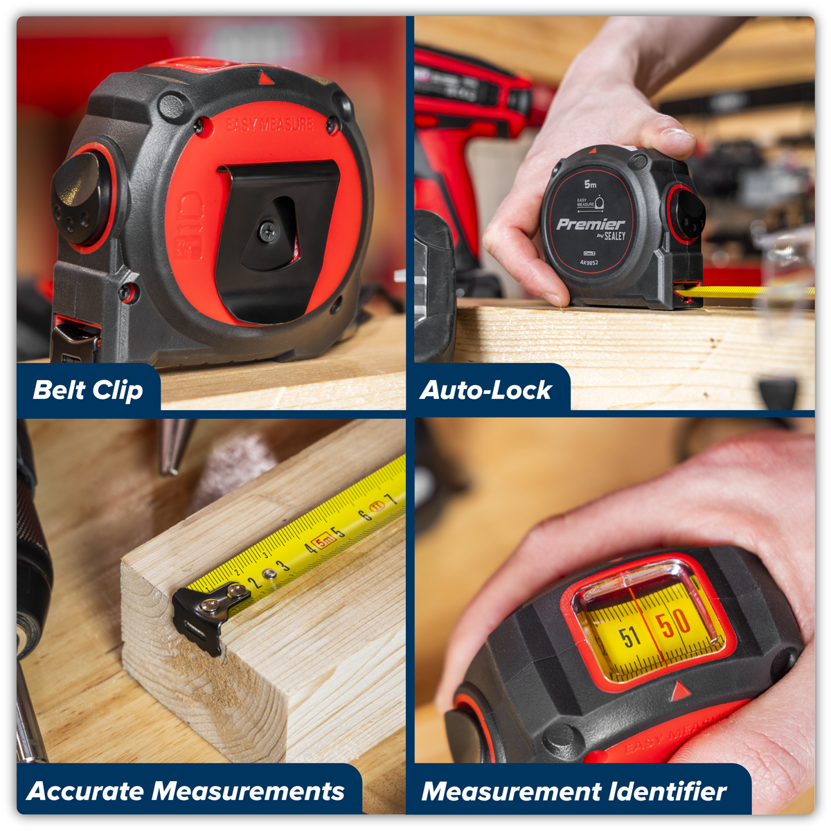 Premier AK9852 Premier Window Tape Measure 5m x 19mm