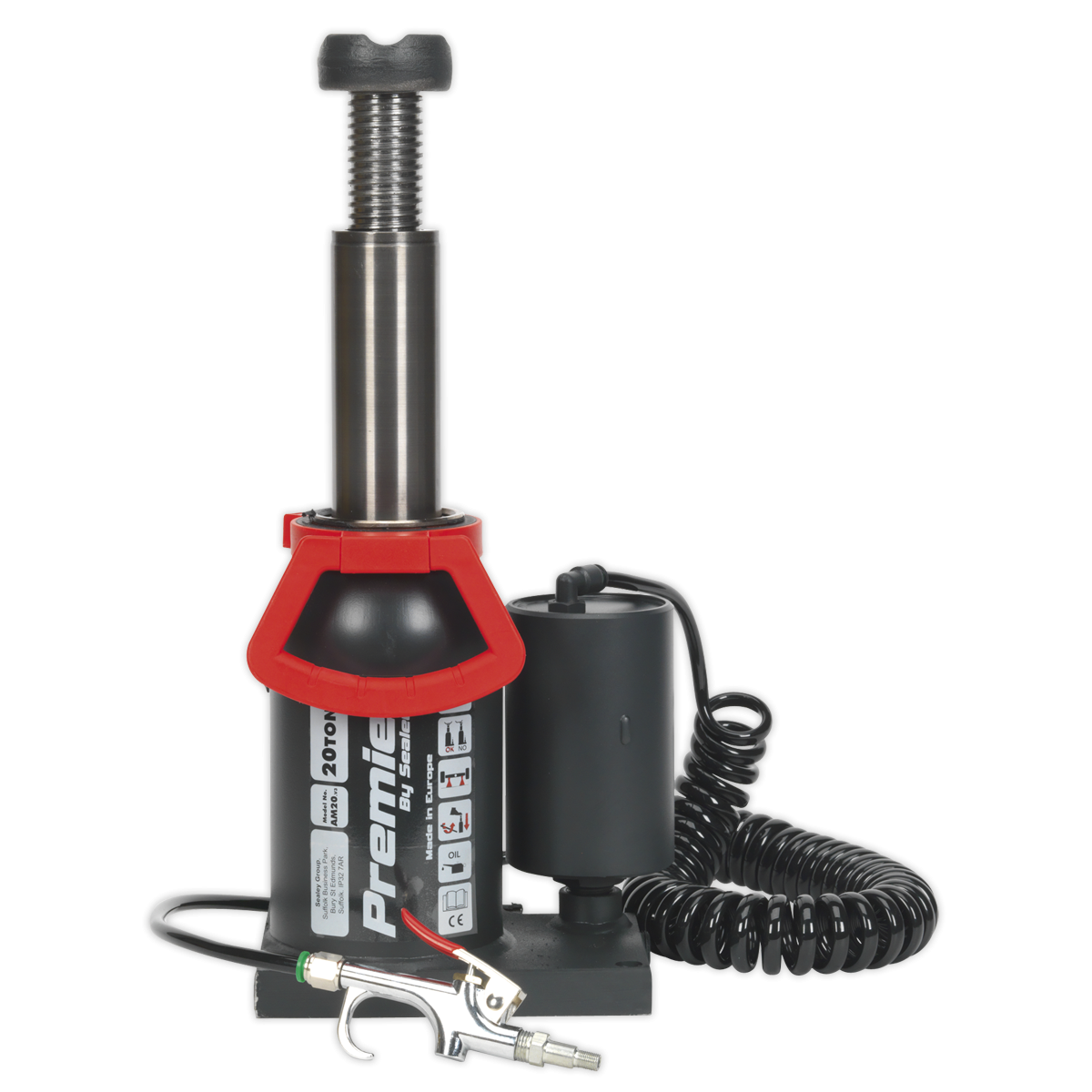 Premier AM20 Premier Manual/Air Hydraulic Bottle Jack 20 Tonne