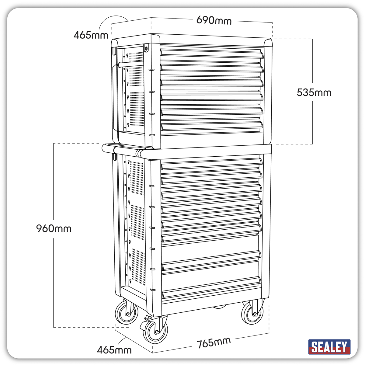 Premier AP2408 Premier™ Rollcab 8 Drawer