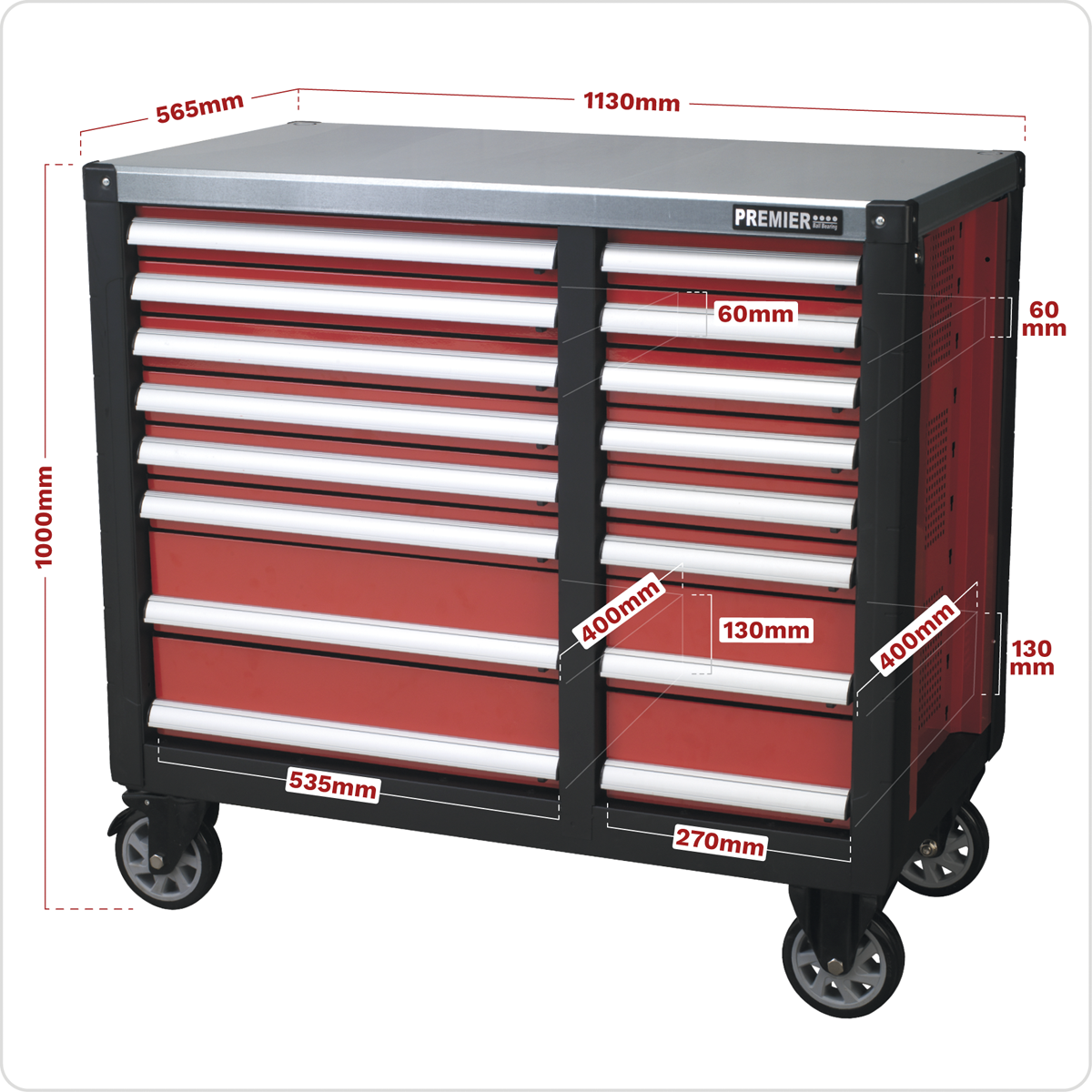 Premier AP24216 Premier™ Mobile Workstation 16 Drawer