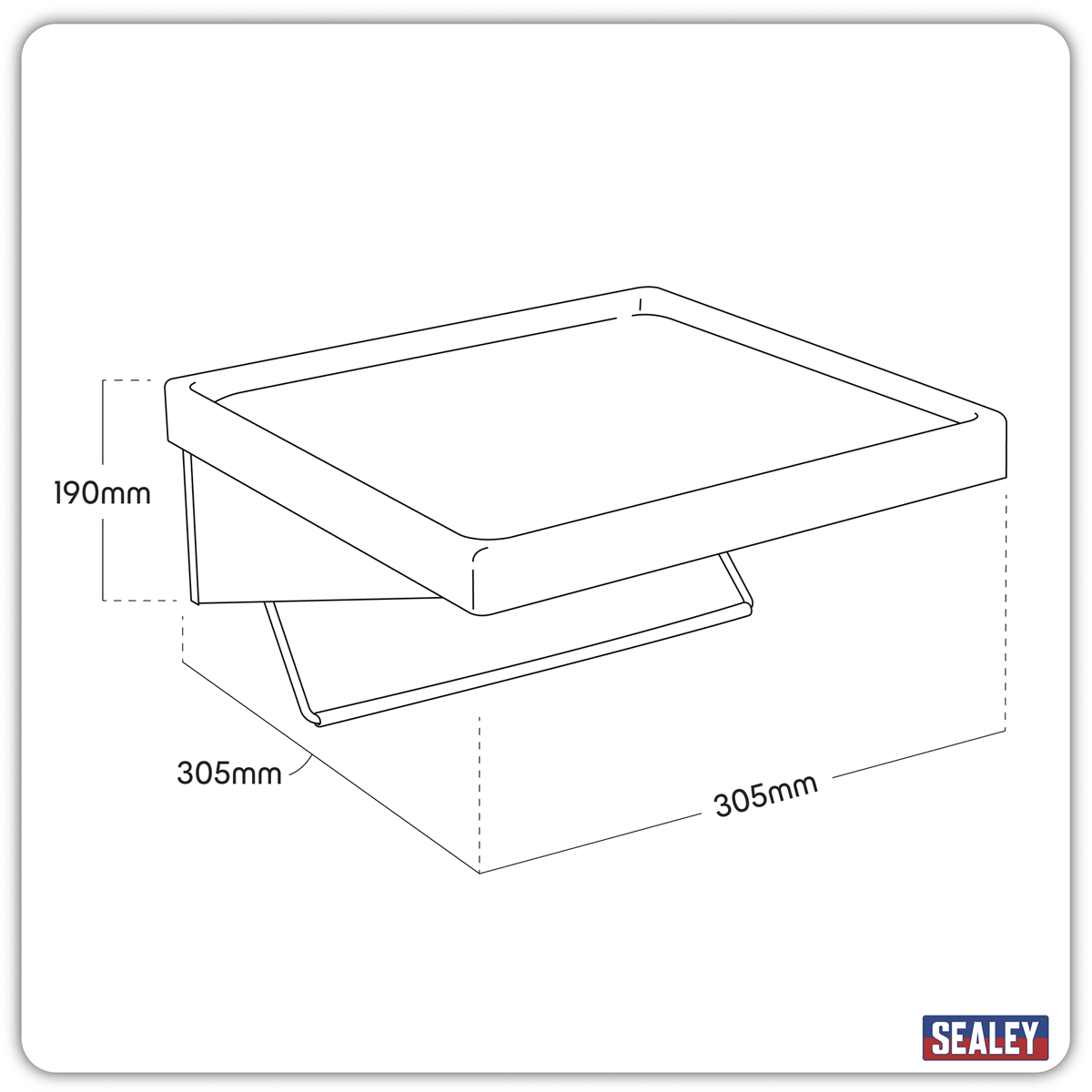 Premier AP24ACC2 Premier™ Side Shelf & Roll Holder for AP24 Series Tool Chests