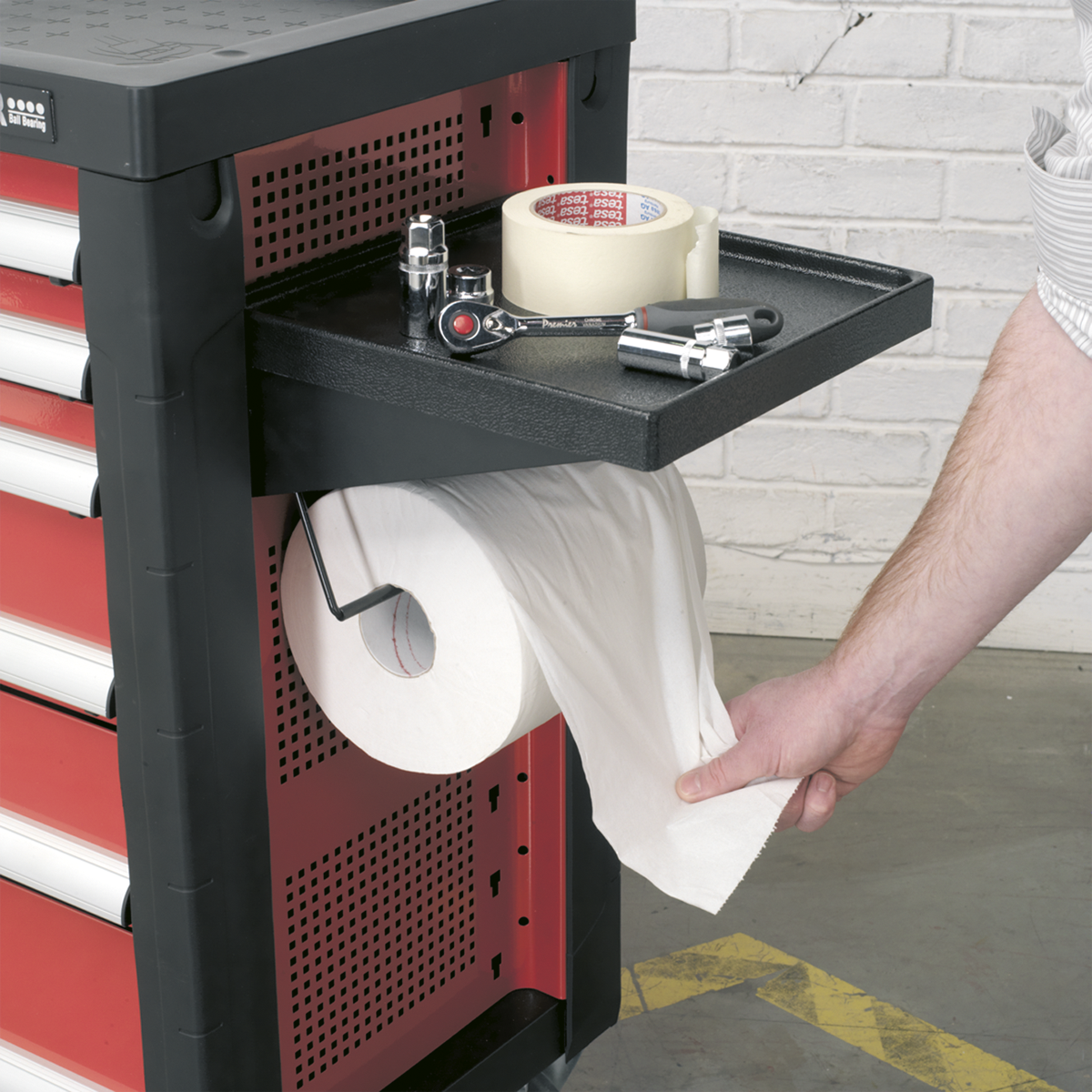 Premier AP24ACC2 Premier™ Side Shelf & Roll Holder for AP24 Series Tool Chests