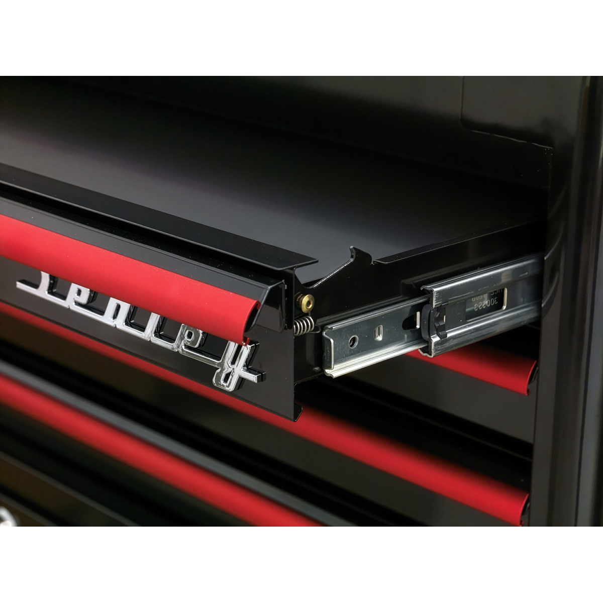 Premier AP28102BR Premier™ Retro Style Mid-Box Tool Chest 2 Drawer - Black with Red Anodised Drawer Pulls