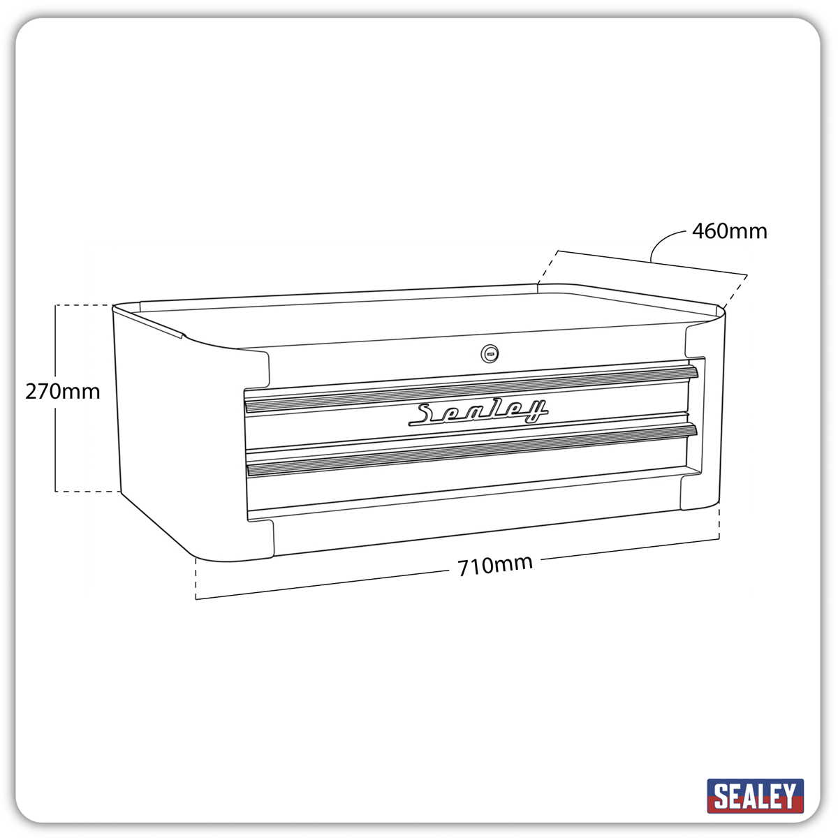 Premier AP28102 Premier™ Retro Style Mid-Box Tool Chest 2 Drawer