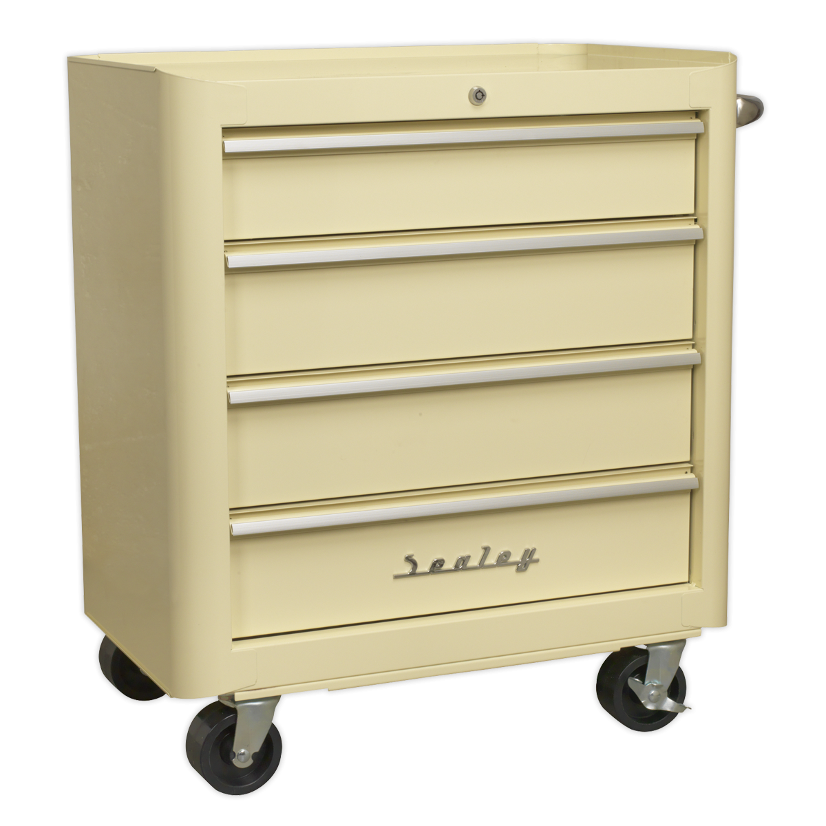 Premier AP28COMBO2 Premier™ Retro Style Topchest, Mid-Box Tool Chest & Rollcab Combination 10 Drawer - Cream