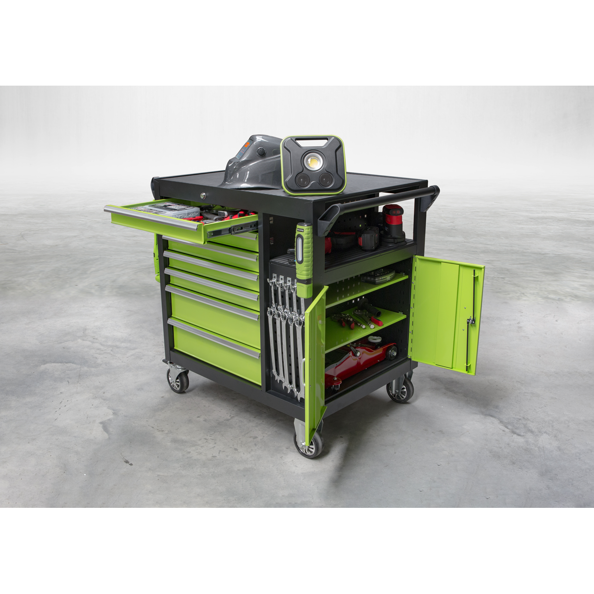 Premier AP36MWS Premier™ Mobile Workstation with 7 Drawers & Cupboard 920mm