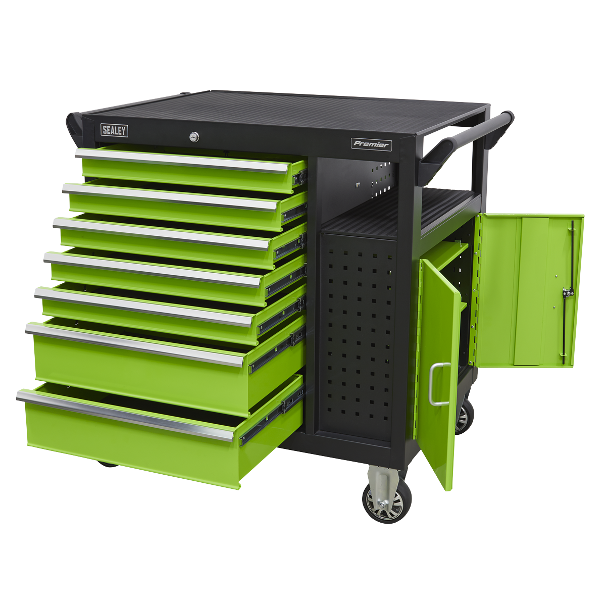 Premier AP36MWS Premier™ Mobile Workstation with 7 Drawers & Cupboard 920mm