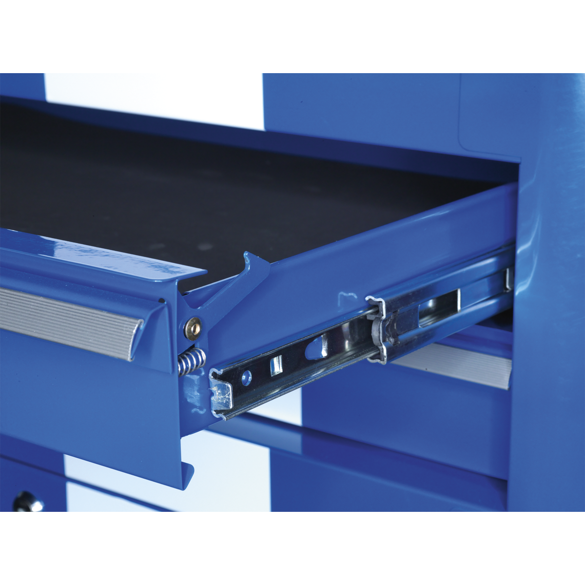 Premier AP41COMBOBWS Premier™ Retro Style Wide Topchest & Rollcab Combination 10 Drawer Blue with White Stripes