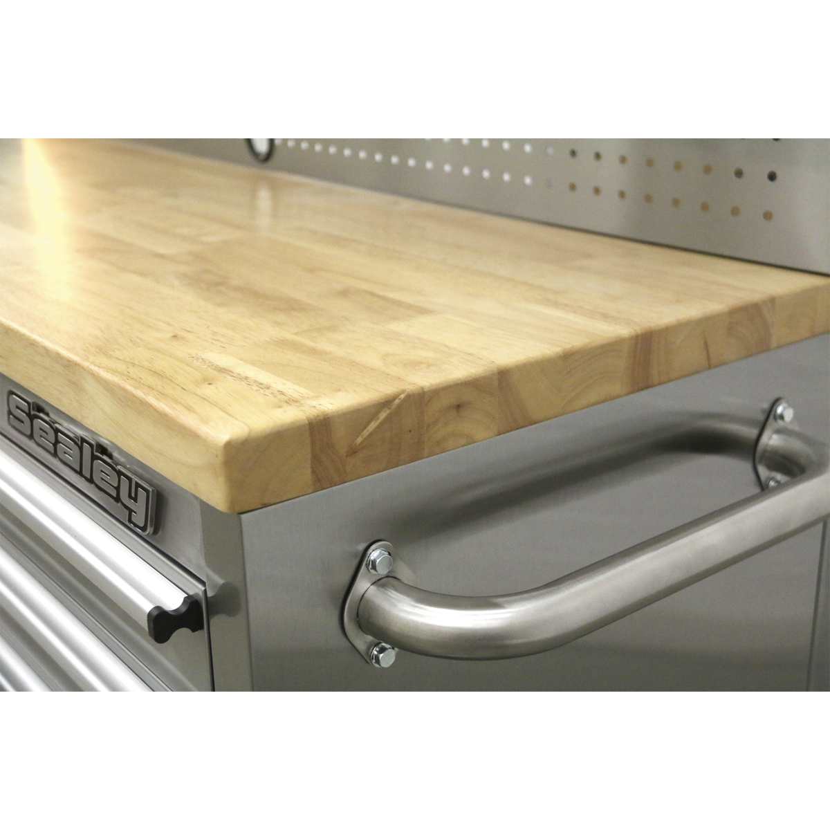 Premier AP5520SS Premier™ Mobile Stainless Steel Tool Cabinet 10 Drawer with Backboard & 2 Wall Cupboards