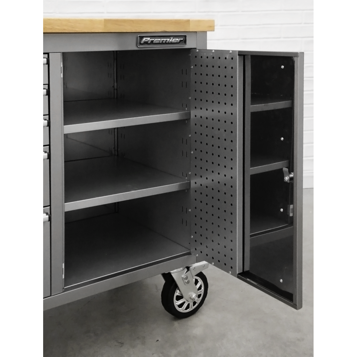 Premier AP7210SS Premier™ Mobile Stainless Steel Tool Cabinet & Cupboard 10 Drawer