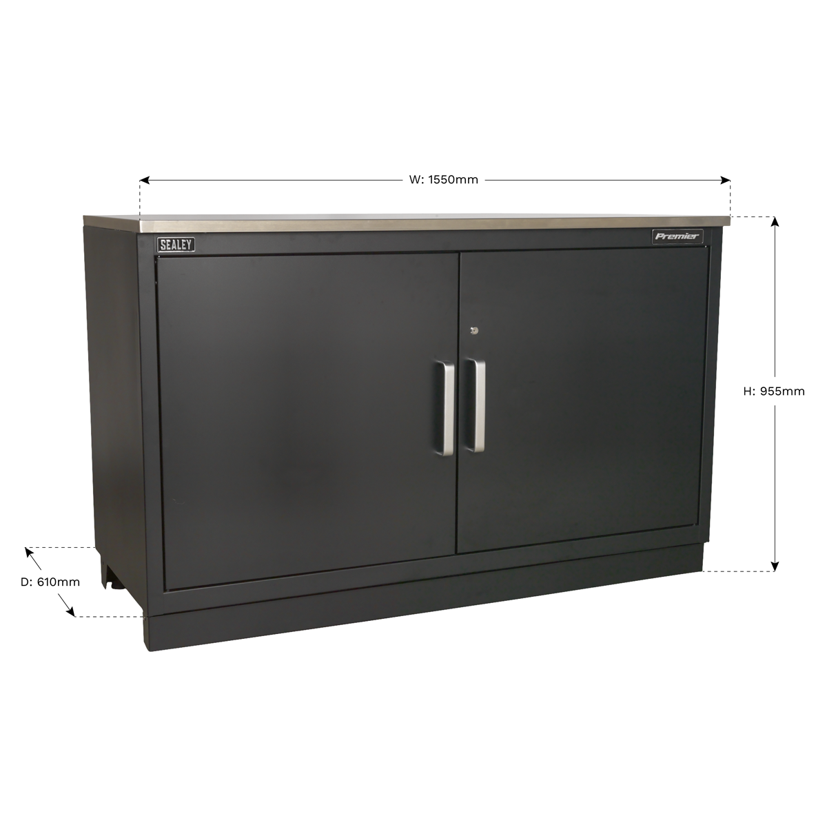 Premier APMS02 Premier™ Heavy-Duty Modular Floor Cabinet 2 Door 1550mm
