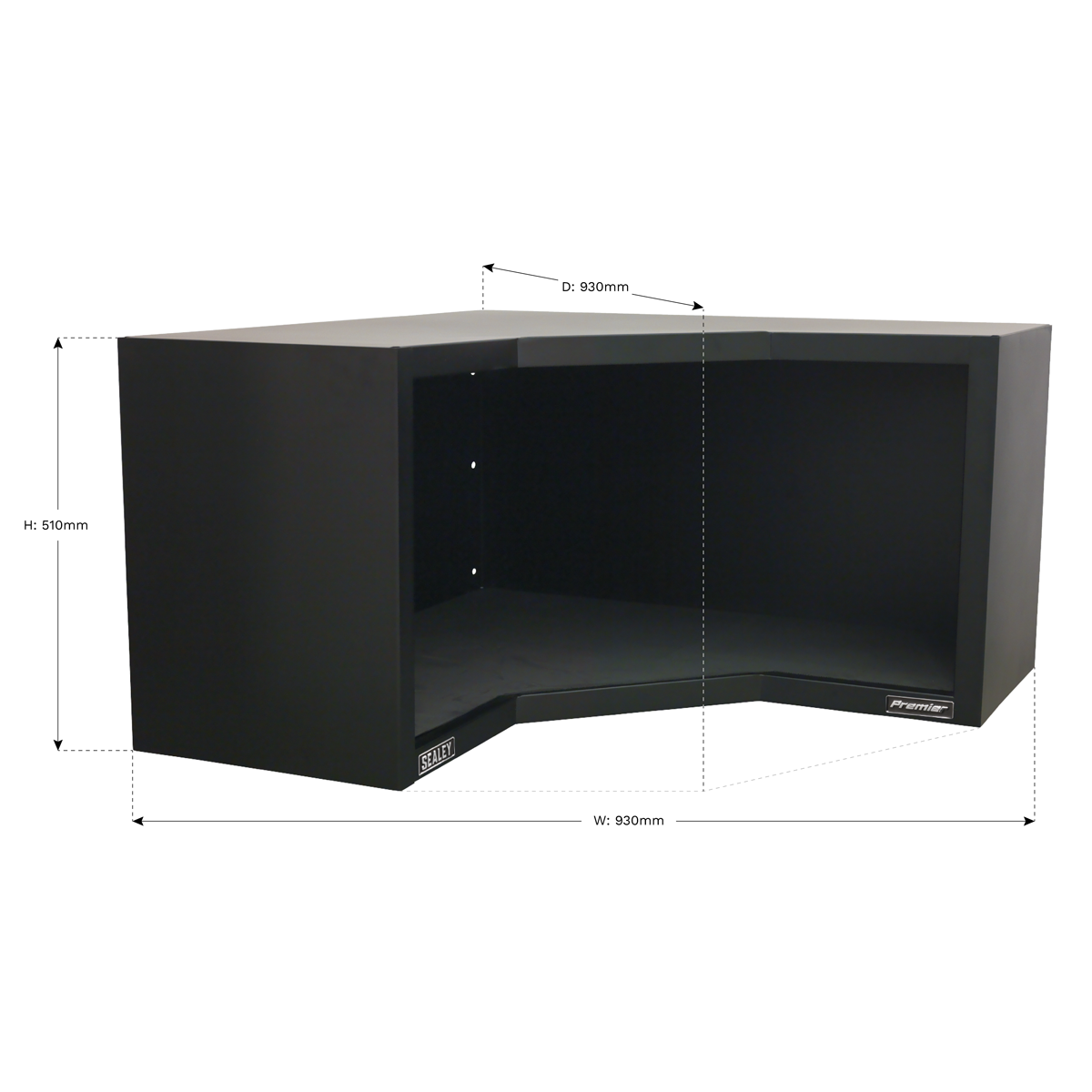 Premier APMS16 Premier™ Heavy-Duty Modular Corner Wall Cabinet 930mm