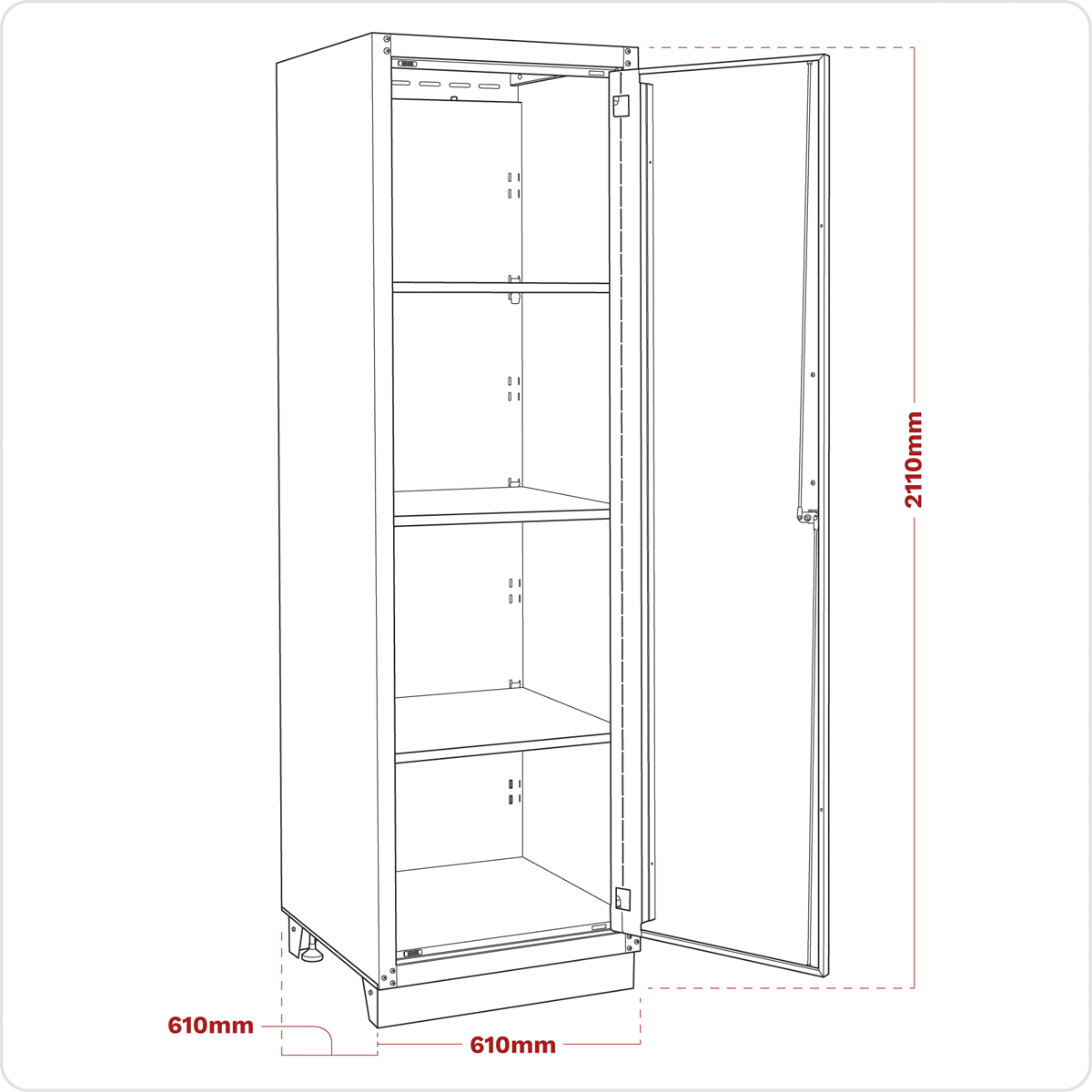 Premier APMS21 Premier™ Heavy-Duty Modular Full Height Floor Cabinet 2110mm