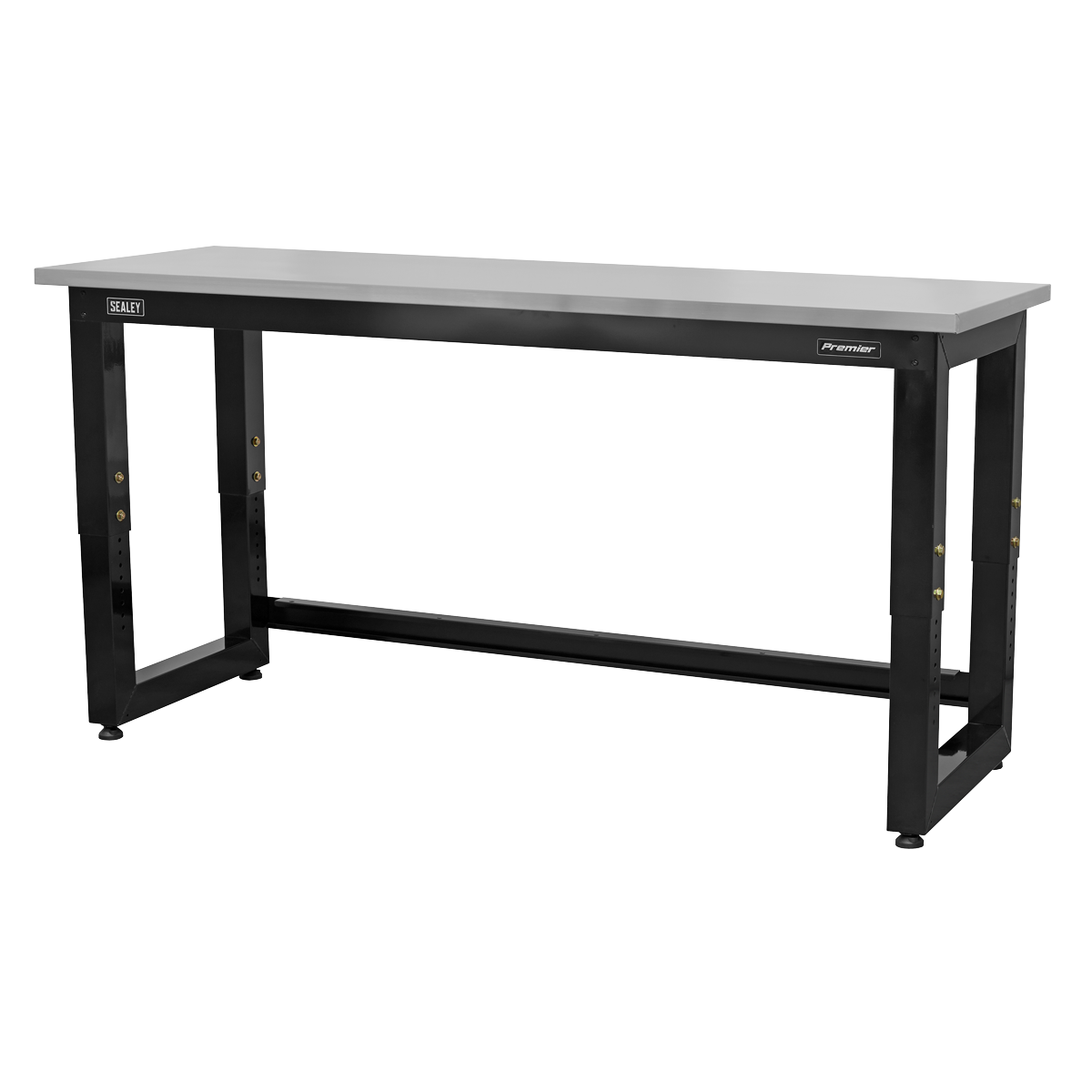 Premier APMS23 Premier™ Heavy-Duty Steel Adjustable Workbench with Stainless Steel Worktop 1830mm