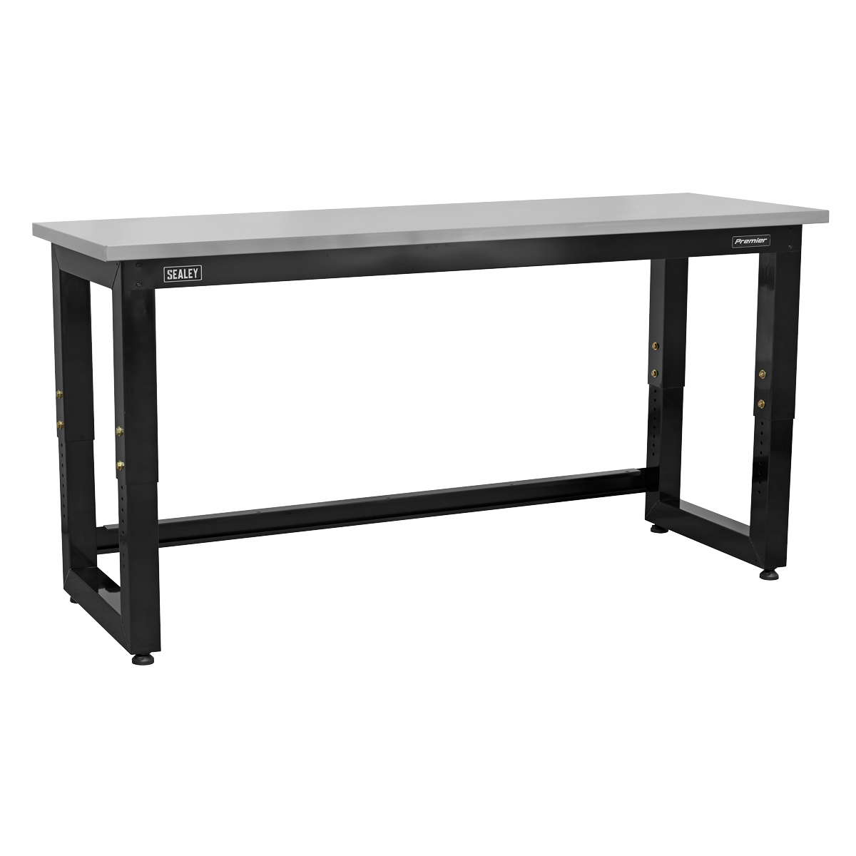 Premier APMS23 Premier™ Heavy-Duty Steel Adjustable Workbench with Stainless Steel Worktop 1830mm