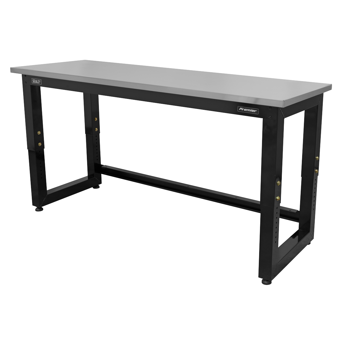 Premier APMS23 Premier™ Heavy-Duty Steel Adjustable Workbench with Stainless Steel Worktop 1830mm