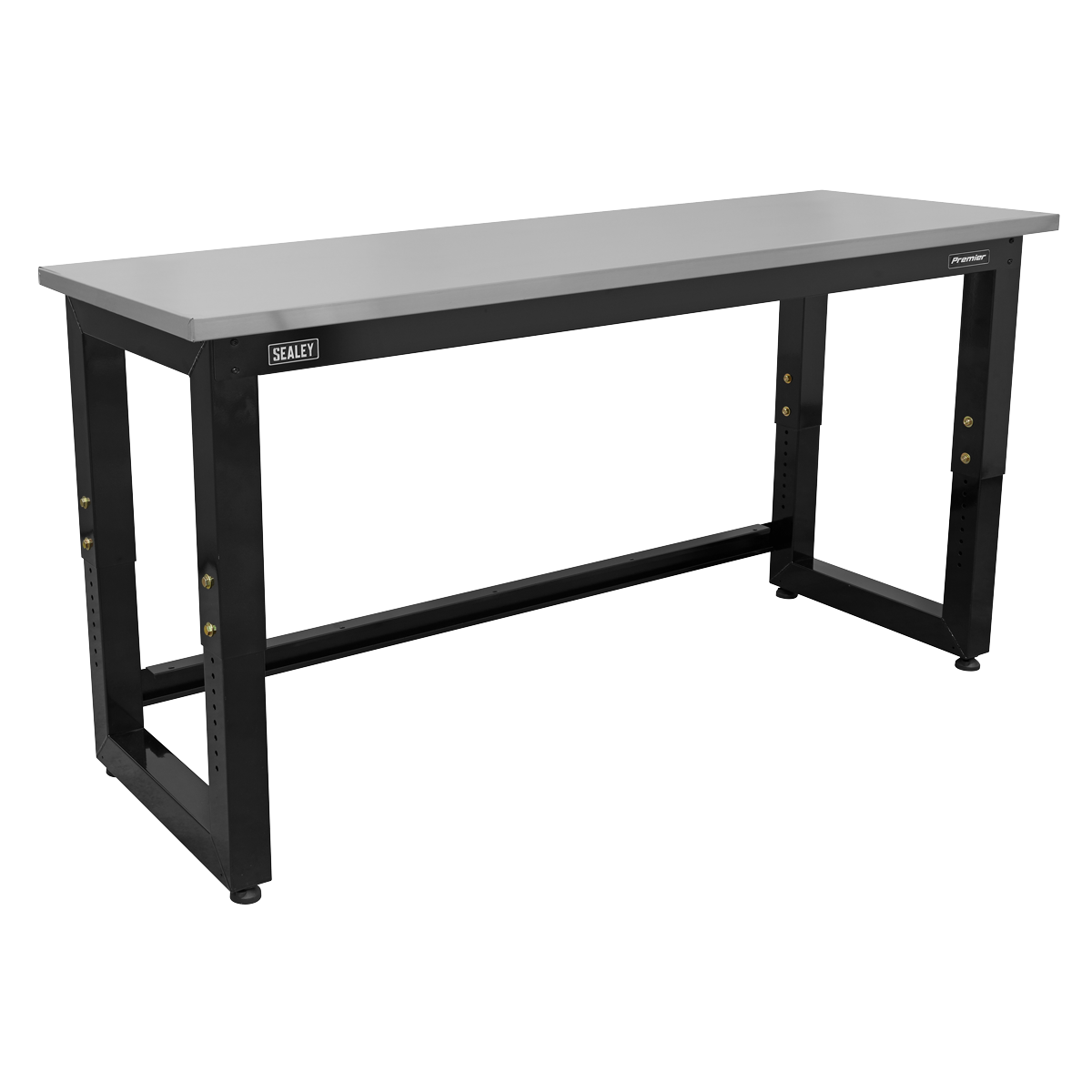 Premier APMS23 Premier™ Heavy-Duty Steel Adjustable Workbench with Stainless Steel Worktop 1830mm