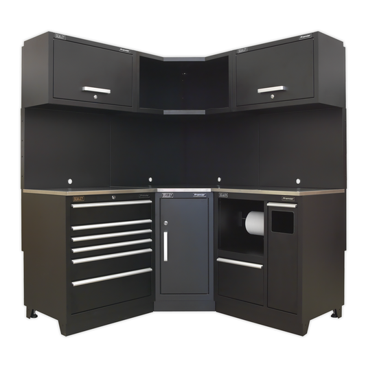 Premier APMSCOMBO6SS Premier™ Corner Storage System with Stainless Worktop 1.71m
