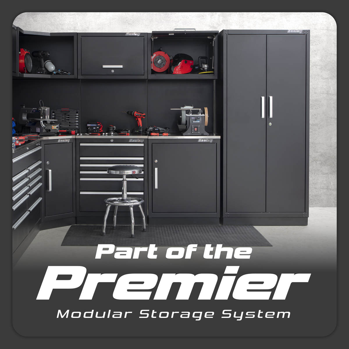 Premier APMSCOMBO6SS Premier™ Corner Storage System with Stainless Worktop 1.71m