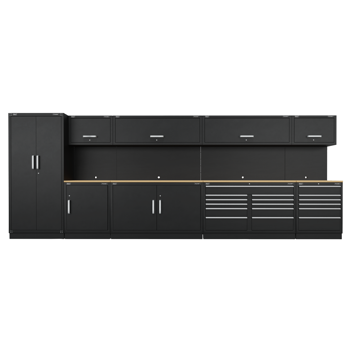 Premier APMSOAK Premier™ Storage System with Hardwood Worktop 5.58m