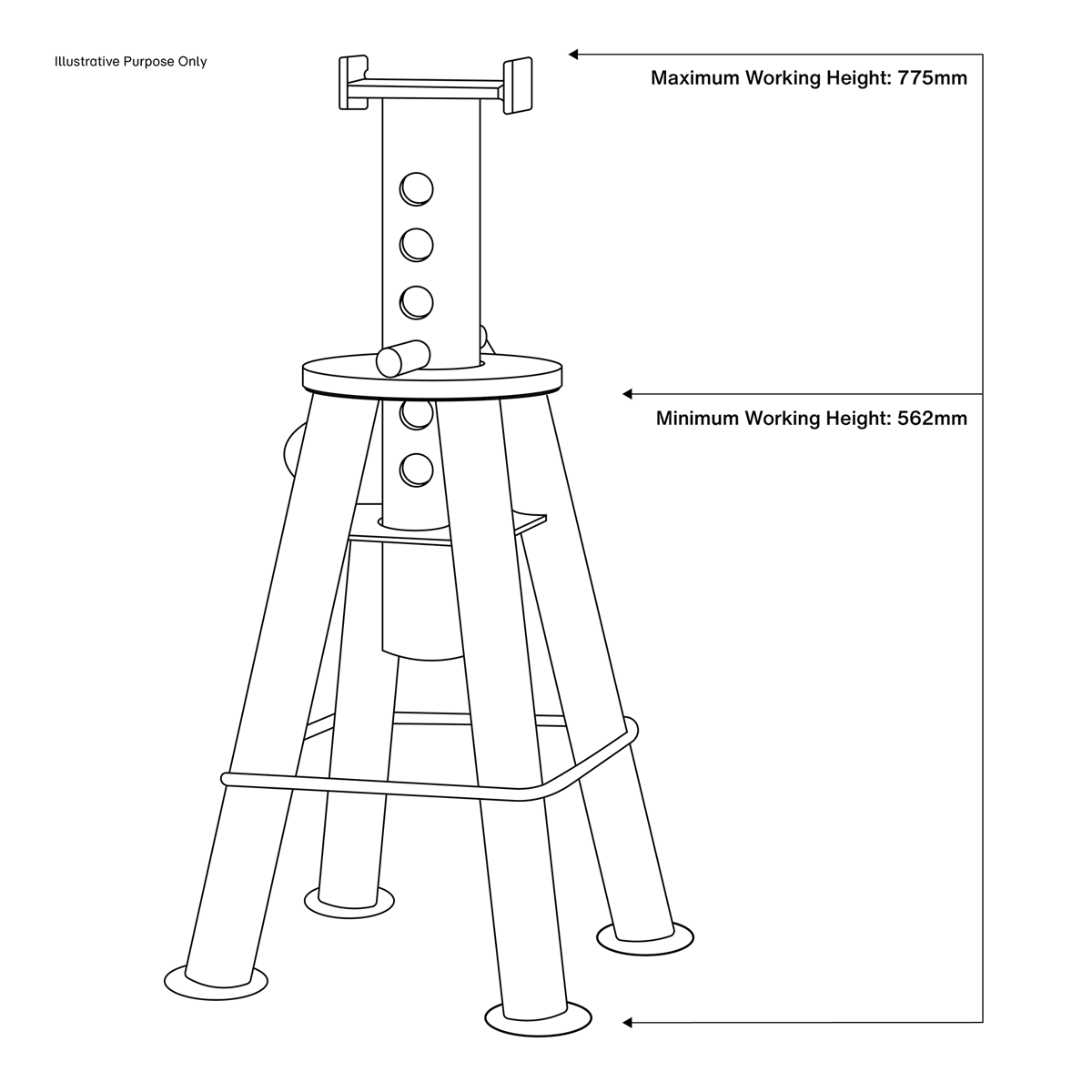 Premier AS10 Premier Axle Stands (Pair) 10 Tonne Capacity per Stand