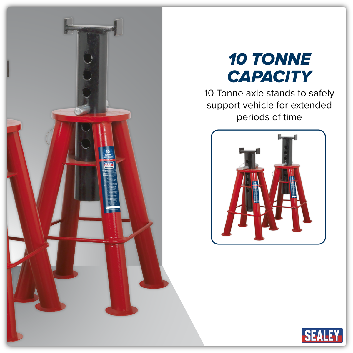 Premier AS10 Premier Axle Stands (Pair) 10 Tonne Capacity per Stand
