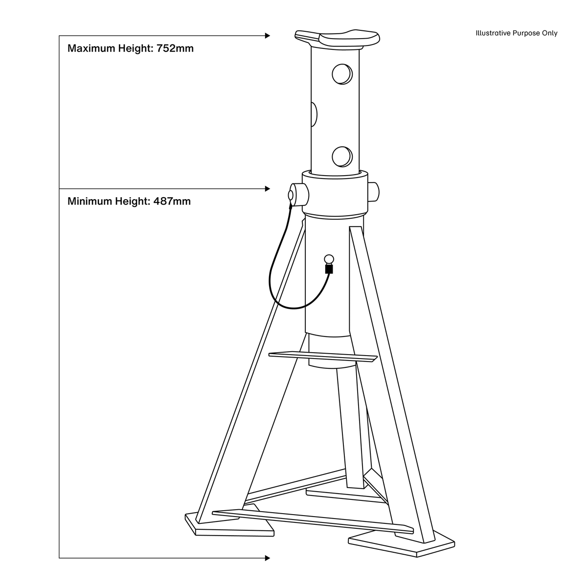 Premier AS12 Premier Axle Stands (Pair) 12 Tonne Capacity per Stand High Level