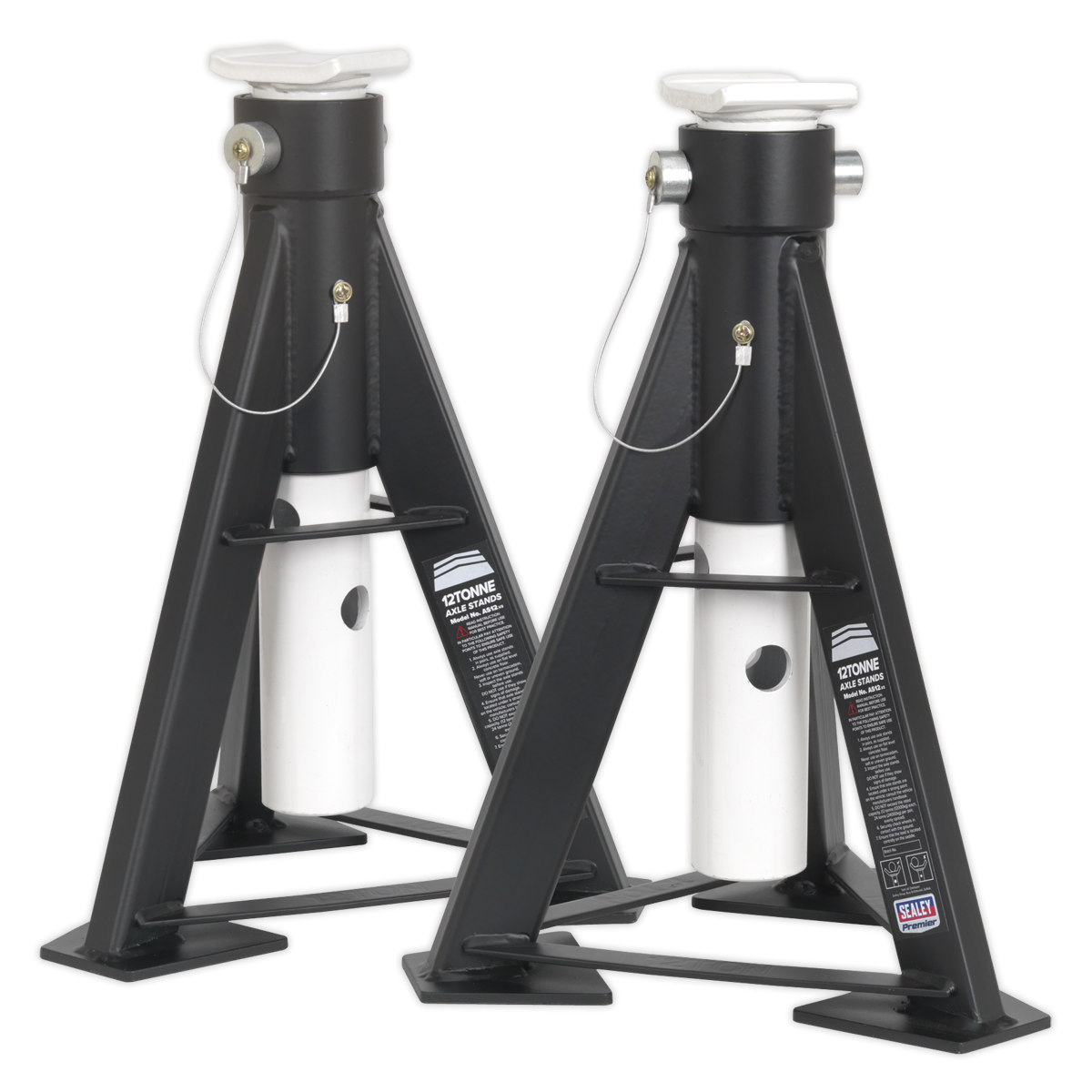 Premier AS12 Premier Axle Stands (Pair) 12 Tonne Capacity per Stand High Level