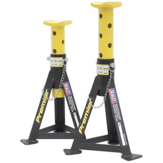 Premier AS3Y Premier Axle Stands (Pair) 3 Tonne Capacity per Stand - Yellow