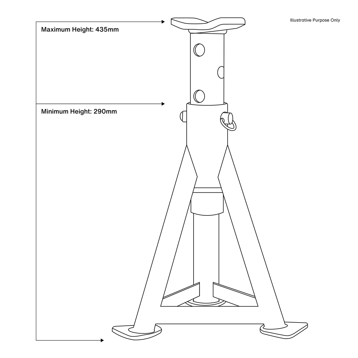 Premier AS3Y Premier Axle Stands (Pair) 3 Tonne Capacity per Stand - Yellow