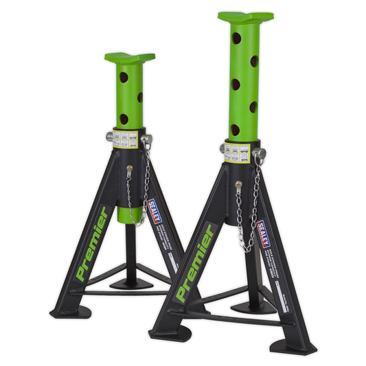 Premier AS6G Premier Axle Stands (Pair) 6 Tonne Capacity per Stand - Green
