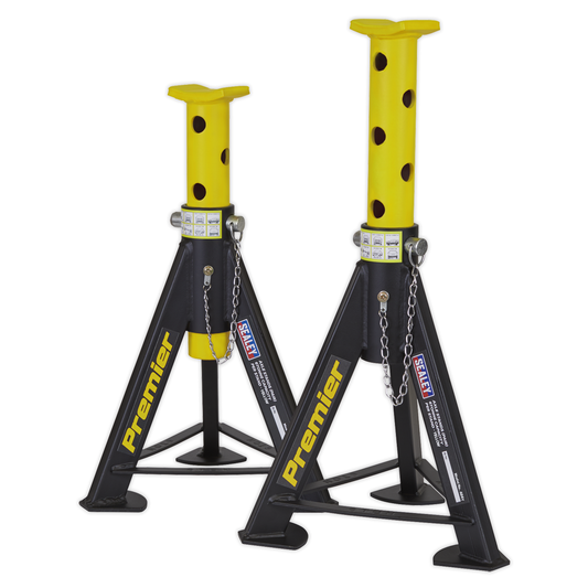 Premier AS6Y Premier Axle Stands (Pair) 6 Tonne Capacity per Stand - Yellow