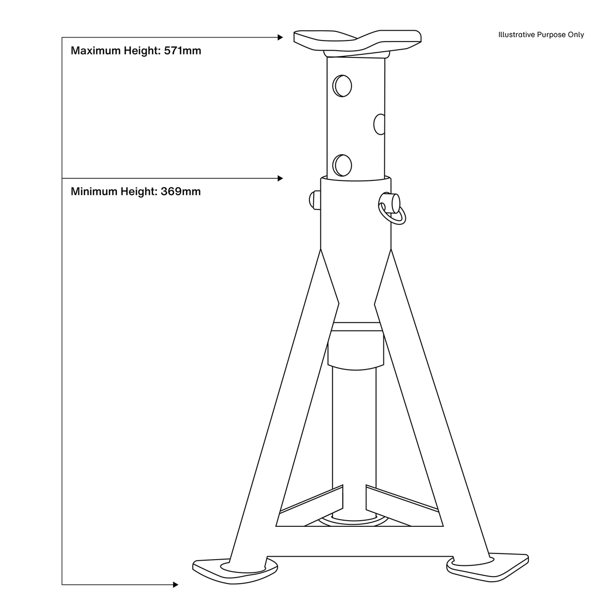 Premier AS6 Premier Axle Stands (Pair) 6 Tonne Capacity per Stand - White