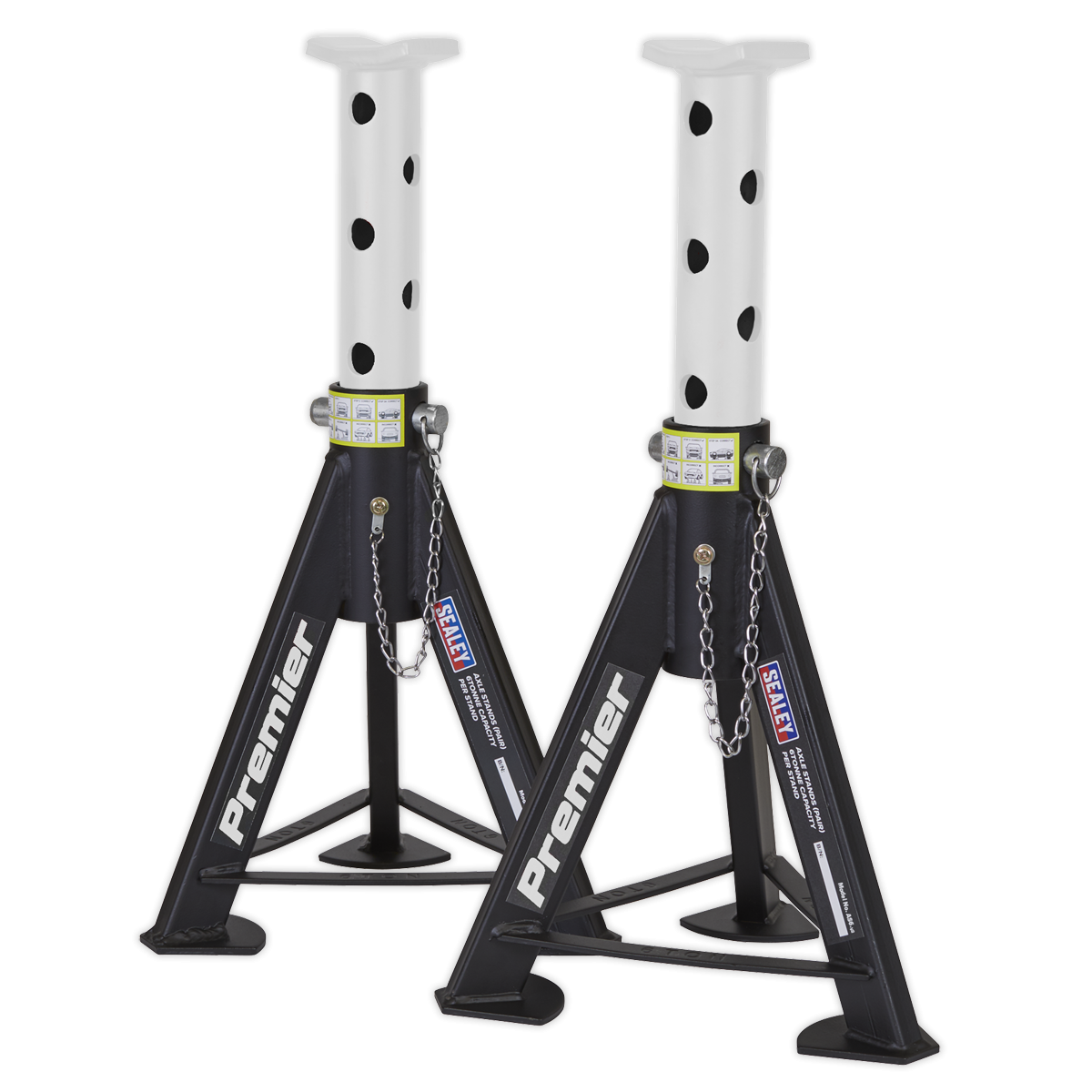 Premier AS6 Premier Axle Stands (Pair) 6 Tonne Capacity per Stand - White