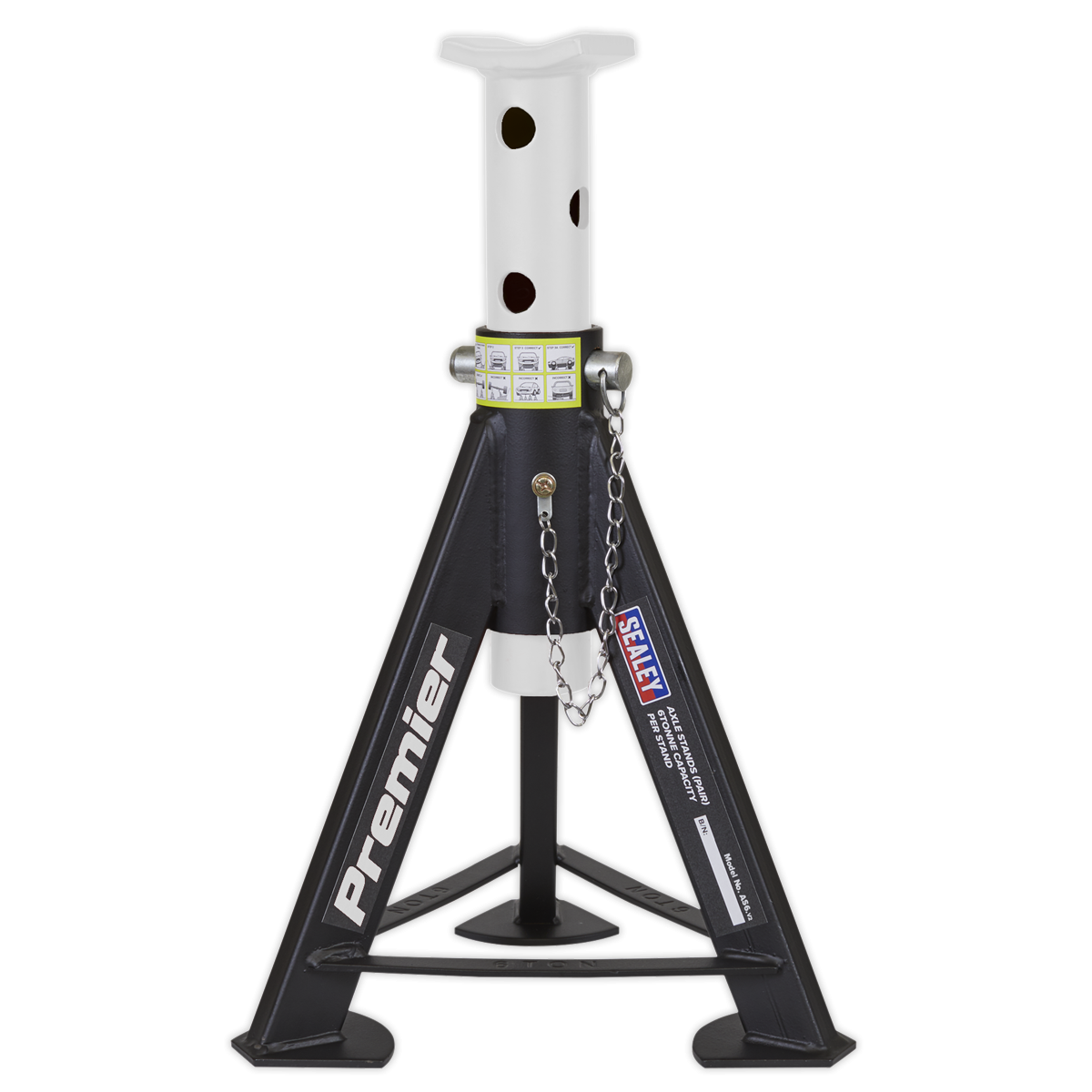 Premier AS6 Premier Axle Stands (Pair) 6 Tonne Capacity per Stand - White